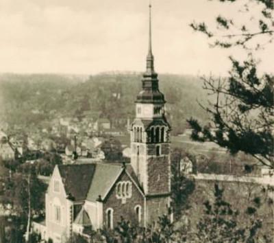 Altes Foto der Kirche in Hainsberg